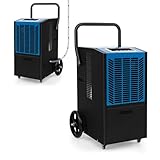 FANTASK Luftentfeuchter mit 4 Rädern, Bautrockner 66 L/Tag mit Pumpe &...