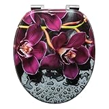 WOLTU Premium WC-Sitz Toilettensitz mit Absenkautomatik, MDF Holzkern,...