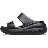 Crocs Classic Crush Sandal 207670, Unisex-Erwachsene, Schwarz, 39/40 EU