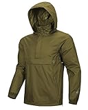 Outdoor Ventures Herren Regenjacke Wasserdichter Pullover mit Kapuze...