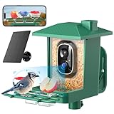 Vogelhaus mit Kamera Outdoor Solar Vogelfutterspender: 2K WLAN...