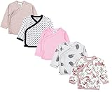 TupTam Baby Mädchen Langarm Wickelshirt Baumwolle 5er Set, Farbe:...