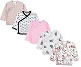 TupTam Baby Mädchen Langarm Wickelshirt Baumwolle 5er Set, Farbe:...