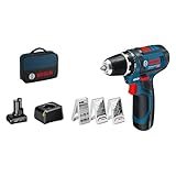 Bosch Professional 12V System Akku Bohrschrauber GSR 12V-15 (inkl. 39 tlg....
