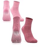 Occulto Damen Stoppersocken 2-4 Paar (Modell: Madeleine) 2 Paar| Pink,Rot...