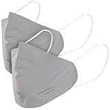PEARL Nano Gesichtsmaske: 2er-Set Mund-Nasen-Stoffmaske mit Filter-Textil,...