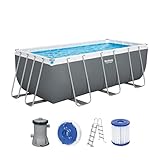 Bestway Power Steel Frame Pool Set mit Filterpumpe 412 x 201 x 122 cm,...