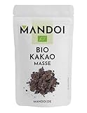 Mandoi Bio Kakaomasse 500g, 100% Kakao Masse ohne Zucker, für Schokolade,...