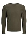 JACK & JONES Male Strickpullover Einfarbig Strickpullover