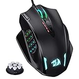 Redragon M908 Impact RGB LED MMO Maus mit Seitentasten, optische...