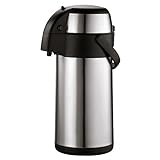 axentia Airpot in Silber, Pumpkanne aus rostfreiem Edelstahl, Isolierkanne...