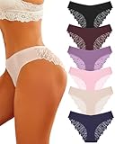 ALL OF ME 6er Pack Seamless Unterwäsche Damen Slip Nahtlos Spitzen Slips...