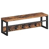 HOOBRO Garderobenhaken, Garderobenleiste mit Ablagefläche, Wandgarderobe,...