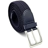 LisaModa Unisex Stretch Flechtgürtel in vielen Farben (Blau, 85-115)