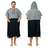 Zingtto Surf-Poncho, Extra Großer, Dicker Handtuch-Poncho für Männer und...