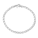 Amberta Damen Bettelarmband aus Sterling Silber für Charms und Clips...