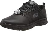 Skechers Damen Sure Track Erath Slip On Sneaker, Black Leather, 38 EU