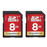 Gigastone 8 GB SDHC-Speicherkarte, 2 Stück, hohe Geschwindigkeit für die...