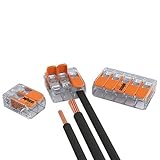 WAGO Verbindungsklemmen, 15 x 2, 10 x 3, 5 x 5 Drähte mit Hebel, 0,2–4...
