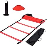 Nimomo Athletic Training Speed Agility Train Kit, 4,5 m flache Leiter mit...