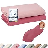 furora BABY Mullwindeln & Pucktuch 120x120 cm XXL (weiche Musselin...