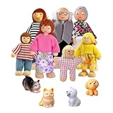 Puppenhaus Puppen 11 Stück, Biegepuppen Für Puppenhaus, Puppenhaus...