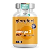 Omega 3 400 Kapseln (+1 Jahr) - 1.000 mg Fischöl pro Kapsel - Essentielle...