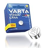 VARTA Batterien Knopfzellen V13GA, 10 Stück, Alkaline Special, 1,5V, für...