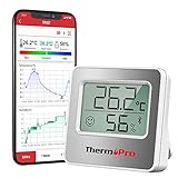 ThermoPro TP357 80m Bluetooth Hygrometer Innen Raumthermometer Digital mit...