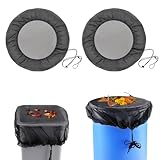 Zosenyer Regentonnen Netz, 2 Stück Regentonne Abdeckung mit Zugkordel,...