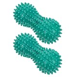 BAZEITFLOW 2 Stück Igel Massagebälle Fußmassagegerät Erdnussförmig aus...
