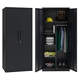 STEELSØN Regulus Metallschrank abschließbar – Garderobenschrank mit 6...
