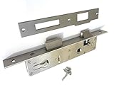 EDELSTAHL Gartentür Einsteckschloss SCHMAL 40 mm Schloss Dornmass 25 mm...
