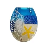 Toilettensitz, Länglicher WC-Sitz 36 x 42 cm, aus Kunstharz, große...