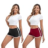 Shorts Damen Baumwolle Yoga Tanz Kurz Sporthose Jogginghose Sommerhose...