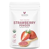 VELOTO Bio-Erdbeerpulver, gefriergetrocknetes Erdbeerfruchtpulver,...
