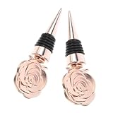 2 Stück Rosenweinverschluss Wiederverwendbare Flaschenstopper für...
