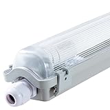 proventa IP65 LED-Feuchtraumleuchte 120cm mit 18W LED-Röhre 2.160 Lumen...