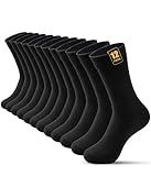 YESWEL 12 Paar Socken Herren, Schwarz Baumwollsocken, Business...