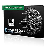 DEKRA geprüfte RFID Blocker Karte I Neuste E-Field Störsender-Technologie...