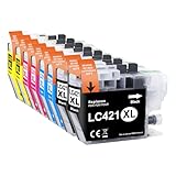 Yowell LC421XL Druckerpatronen Kompatibel für Brother LC421 LC-421XL...