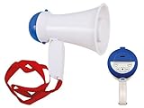 P' Clown - 84001 – Fan-Megafon 16 cm – Weiß – perfekt für Feiern...