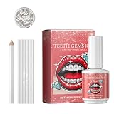 Feste Kristall-Zahn-Edelsteine | Komplettes Zahndekorationsset, modische...
