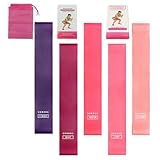 GLEAVI 5 Stück Pack Widerstandsbänder für Hüfte und Po Elastische...