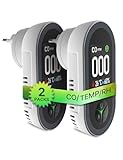 MOES Kohlenmonoxid-Melder mit Stecker, 3-in-1 CO-Melder mit Temperatur- &...