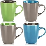 com-four® 4x Kaffeetassen aus Keramik - Kaffeepott für Kalt- und...
