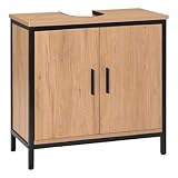 EUGAD Waschbeckenunterschrank 60x60x30 cm, Badezimmerschrank mit...