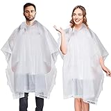 2 Stück Regenponcho, EVA Wiederverwendbarer Tragbarer Unisex-Regencape...