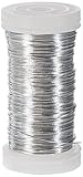 Rayher 2400121 Blumendraht, platin, 0,35 mm ø, Spule 100 m, Material...