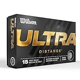 Wilson Staff Golfbälle, Ultra Distance, Zweiteiliger Golfball, 15 Bälle,...